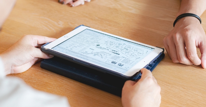タブレット端末を利用した打ち合わせ